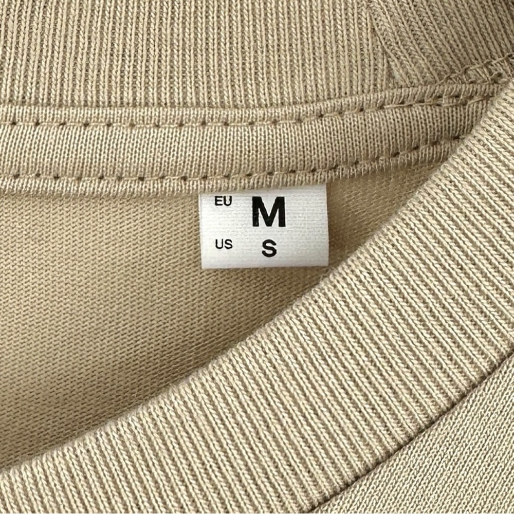 NWOT BLESS Beige Gray Multicollection II Loose Fit Oversized Cotton T-Shirt Tee - Picture 6 of 8